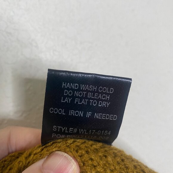 Wishlist Wool Blend Open Cardigan Sweater M/L Mustard Yellow Sweater Knit Oversi - Picture 5 of 9